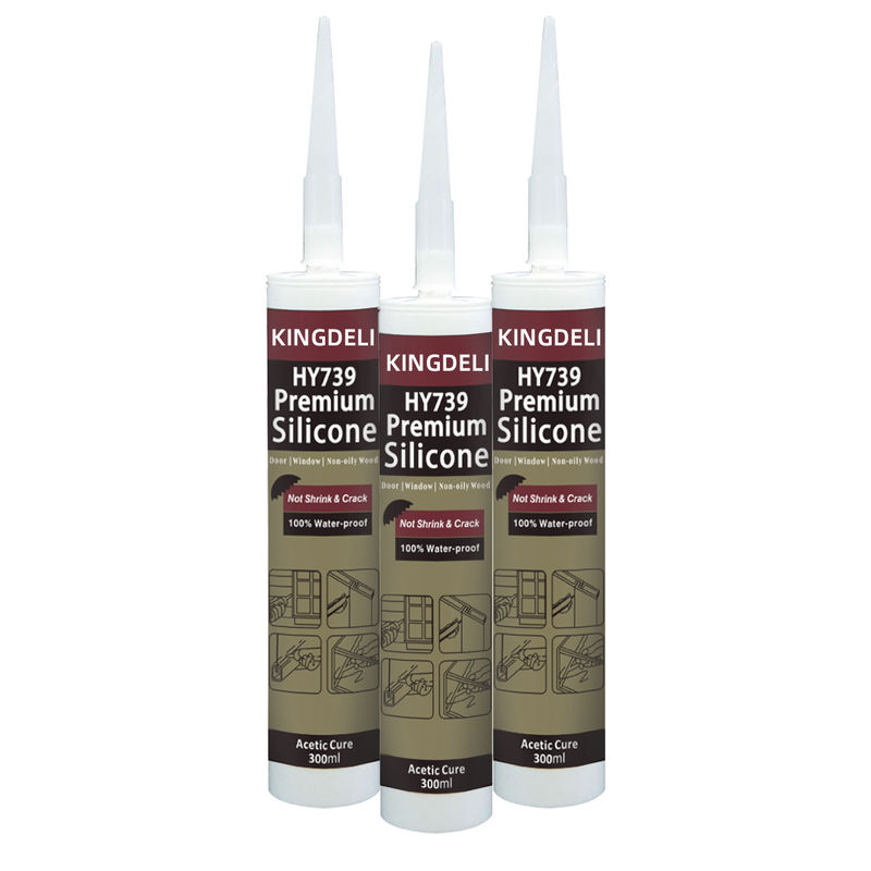 Mastic acétique de silicone de construction avec la couleur transparente noire blanche