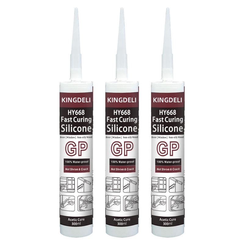 Résistant à l'eau transparent de couleur de mastic acétique à séchage rapide de silicone