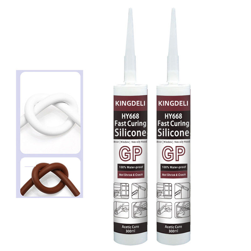 Mastic de silicone en verre d'aquarium, colle imperméable claire de silicone avec la couleur noire grise
