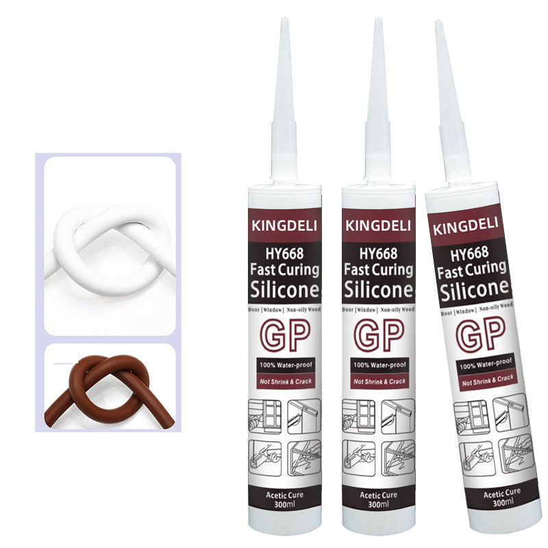 Colle acétique de mastic de silicone colorée par traitement imperméable pour la fenêtre