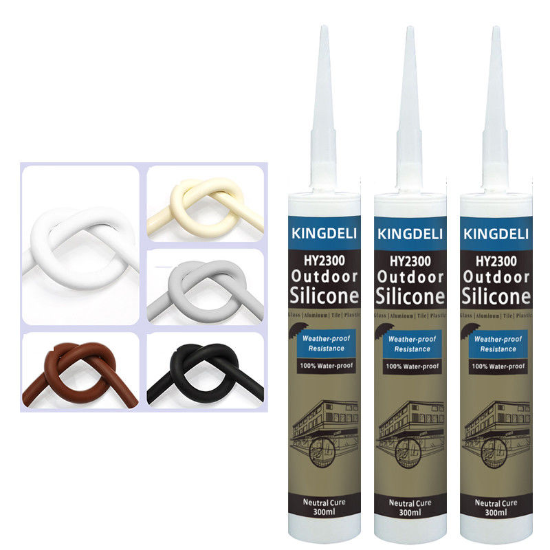 La rouille neutre non toxique de tube de mastic de silicone rendent la couleur résistante de Clear Black