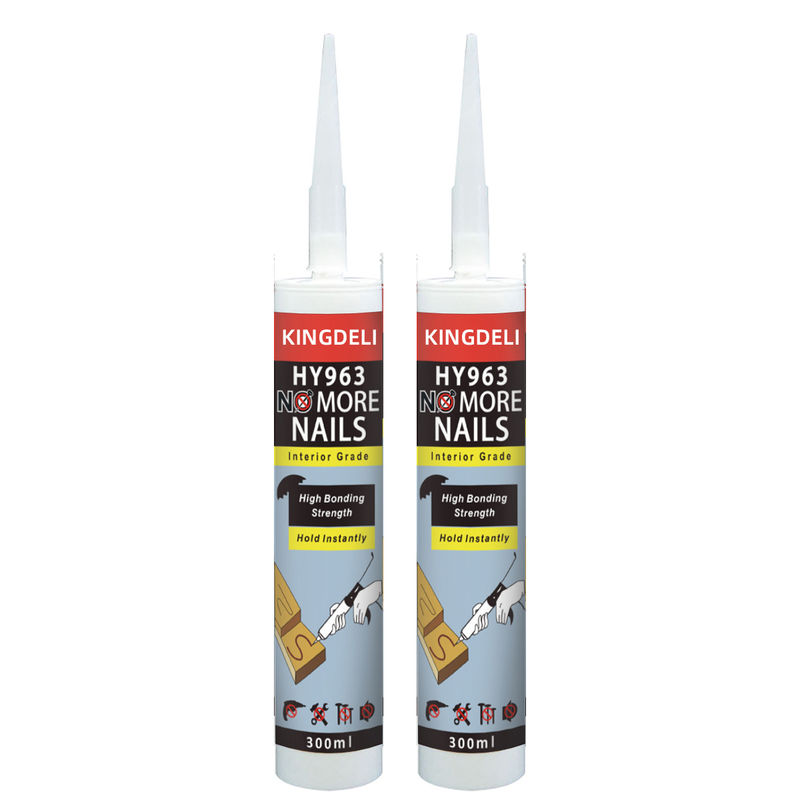 Haut adhésif de pointe de couleur crème, colle de silicone pour résistant d'humidité en bois